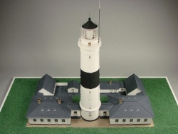 Сборная картонная модель Shipyard маяк Lighthouse Kampen with buildings (№74), 1/87 - MK034