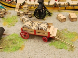 Сборная картонная модель Shipyard телега с бочками (№80), 1/72 - ML080