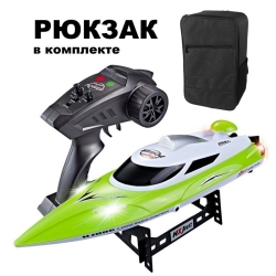 Радиоуправляемый катер HJ Toys Green SuNew с сумкой (47 см, 35 км/ч, акб 3000 mAh) - HJ806B-A2-BAG