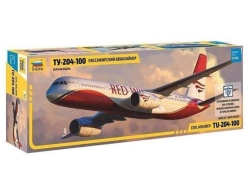 Модель сборная ZVEZDA Авиалайнер пассажирский ТУ-204-100, 1:144