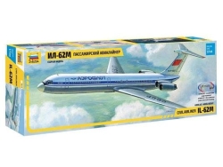 Модель сборная ZVEZDA Пассажирский авиалайнер ИЛ-62М, 1:144