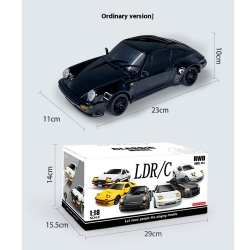 Радиоуправляемая машина для дрифта LD RC масштаб 1:18 2WD 2.4G Porsche 911 - 1898-Light Black