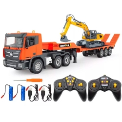 Радиоуправляемый экскаватор и грузовик HUI NA TOYS масштаб 1:24 2.4G - HN1319