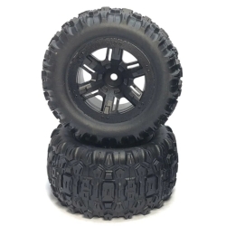 Колесо в сборе для автомоделей MJX 1/16, черное - MJX-16300B