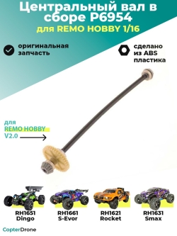 Центральный вал в сборе с главной шестерней и шестернями дифференциала для Remo Hobby 1/16. P6954