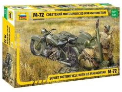 Модель Сборная ZVEZDA Советский мотоцикл М-72 с минометом, 1:35