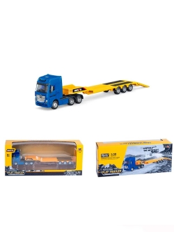 Металлический грузовик трейлер HUI NA TOYS масштаб 1:50 - HN1730-YELLOW