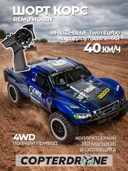 Радиоуправляемый шорт-корс Remo Hobby 9EMU Racing 4WD RTR масштаб 1:10 2.4G - RH1022-BLUE
