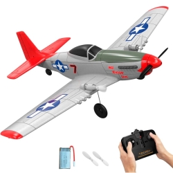 Радиоуправляемый самолет Volantex RC Mustang 400мм (красный) 2.4G RTF - EXA76203R
