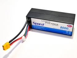 Аккумулятор Li-Po Spard 8000mAh, 14.8V, 50C, XT60, Hardcase для автомоделей 1/10, 1/8 YT1143125PPP-4S-8HC
