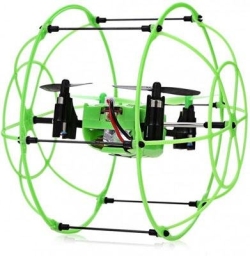Радиоуправляемый квадрокоптер с защитной сеткой Green SkyWalker - HM1336-GREEN