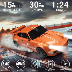 Радиоуправляемая машина для дрифта NQD Porsche 911 GT RS 4WD 1:24 - 757-4WD33B