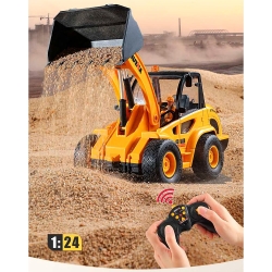 Радиоуправляемый погрузчик бульдозер HUI NA TOYS масштаб 1:24, 2.4G - HN1518