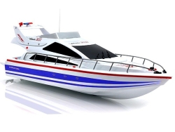 Радиоуправляемый скоростной катер Heng Long 3837 (синий) 2.4G RTR - 3837-B