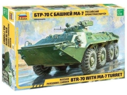 Модель Сборная ZVEZDA Бронетранспортер БТР-70 с башней МА-7, 1:35