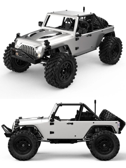 Радиоуправляемый краулер MJX Hyper Go H12Y+ (серый) FOC Brushless LED 4WD RTR масштаб 1:12 2.4G - MJ-H12Y+S