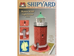 Сборная картонная модель Shipyard маяк Rotes Kliff Lighthouse (№60), 1/87 - MK029