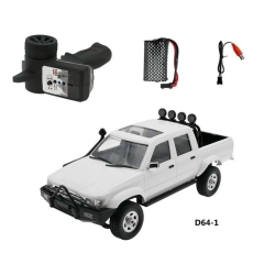 Радиоуправляемая машина WPL пикап Hilux Crew Cab (белая) 4WD 2.4G 1/16 RTR - D-64-1