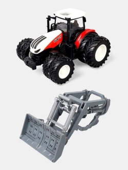 Радиоуправляемый фермерский трактор Korody с отвалом, двойные колеса 1/24 2.4G 6CH RTR - KR6632B