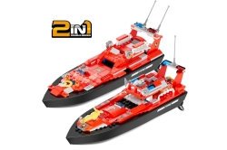 Радиоуправляемый конструктор Flytec V102 Катер 2 в 1 2.4G RTR, 159 элементов - Flytec-V102