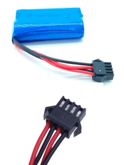 Аккумулятор Li-Ion 500mAh, 7.4V для автомоделей WPL, WPL-ABC024-4P