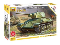 Модель Сборная ZVEZDA Советский танк Т-34/76 (сборка без клея), 1:72