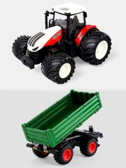 Радиоуправляемый фермерский трактор Korody с прицепом, широкие колеса 1/24 2.4G 6CH RTR -KR6645K